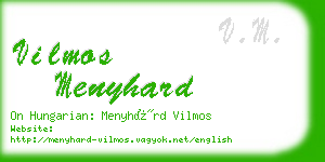 vilmos menyhard business card